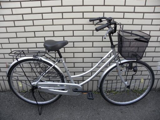 【シティサイクル　26インチ】FATCAT ママチャリ　シルバー