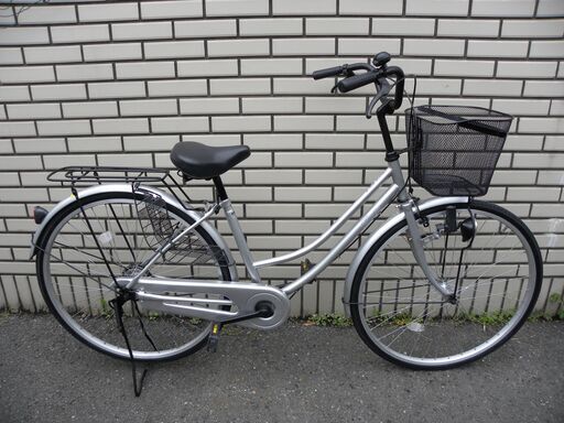 【シティサイクル　27インチ】 floresta ママチャリ　シルバー