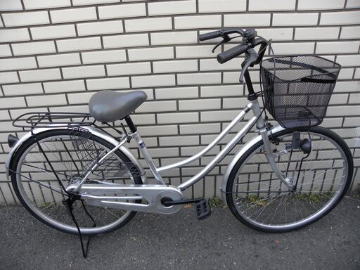 【シティサイクル　26インチ】ママチャリ　シルバー