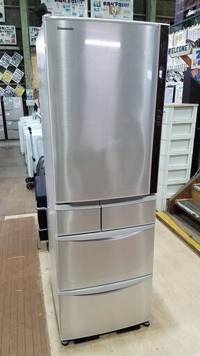 【愛品館市原店】Panasonic 2015年製 NR-E431VL-N 411L 5ドア冷蔵庫 （左開き）【管理IR013243-104】