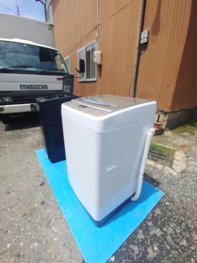 洗濯機　白色　7.5キロ　2018年式　大きめサイズ