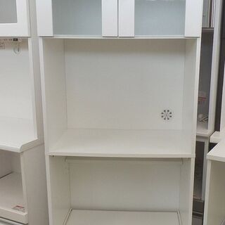 食器棚 60×42×178 白 2枚扉 レンジボード キッチンラック レンジラック 
