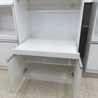 食器棚 60×42×178 白 2枚扉 レンジボード キッチンラック レンジラック 