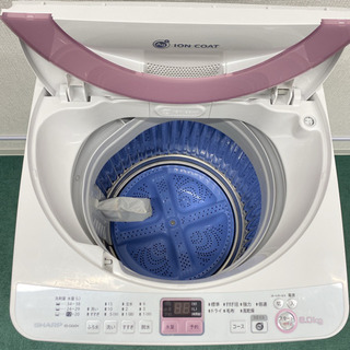 大容量6キロ＊シャープ 2014年製 ＊新品ふろ水ホース付き＊