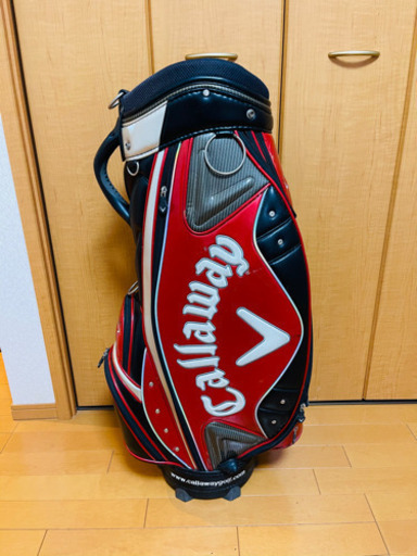 売り切れましたcallaway  キャロウェイ キャディバッグ ゴルフバッグ　赤×黒×白