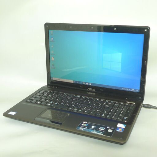 1台限定 送料無料 ブラウン色 ノートパソコン 中古良品 Windows10 15.6型 ASUS K52F Pentium 4GB 500G DVDRW 無線 webカメラ LibreOffice済