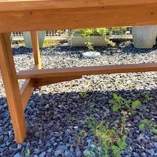 テーブル ☆大工手作り・美品!!檜(ひのき)のアウトドアテーブル・横132 