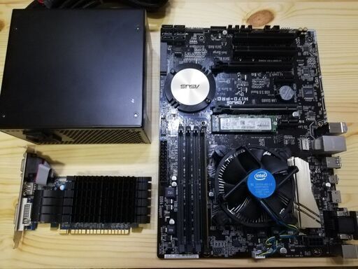 ASUS H170-PRO LGA1151 ATXマザーボード、Celeron G3930、メモリ4GB、256GB M.2 SSD、電源、グラボセット【品】