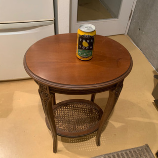 【ネット決済】サイドテーブル　ラタンテーブル　サイド　テーブル　机