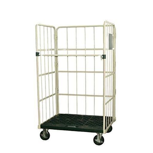 【新品・未使用：売ります】カゴ台車 ロールボックスパレット (白)