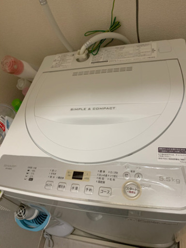 洗濯機　SHARP ES-GE5C-W
