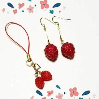 新作！夏のかわいい💓レジンアクセサリー【Cherry】／エニシア...