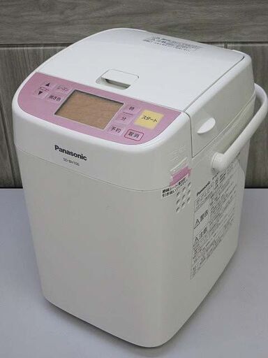 ss2434【中古】　パナソニック　ホームベーカリー　SD-BH106　1斤タイプ 　Panasonic　ピンクホワイト　パン生地　ピザ生地　ケーキ 　調理器具　自動　手作りパン　家庭用