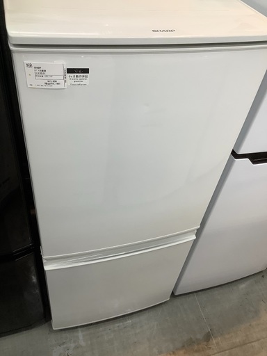 SHARP 2ドア冷蔵庫 2016年製 137L SJｰD14BｰW