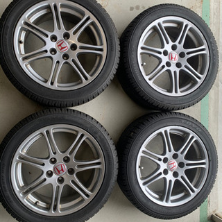 車のパーツ 215/50R17 シビックタイプR純正アルミスタッドレスタイヤセット
