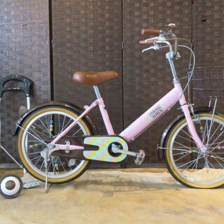 □子ども用自転車 MODE KIDS 18インチ ピンク 補助輪...