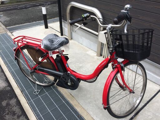 地域限定送料無料 ヤマハ パス ナチュラ 12,3AH 24インチ 赤 アシスタ