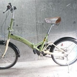 折り畳み自転車中古 NaturalSeason 外装6段変速 サスペンション付き タイヤ20インチ アイジュサイクル 折りたたみ自転車 20インチ 自転車 シマノ6段変速