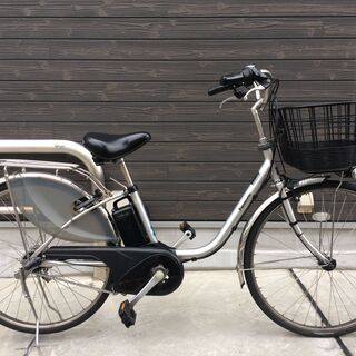 地域限定送料無料 パナソニック ビビ 新基準 12AH 子供乗せ シルバー 