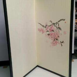 高級手造り屏風　桜