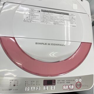 W135　洗濯機　SHARP　2016年製　6㎏　ES-GE60...