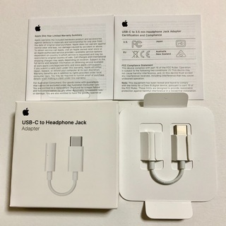アップル純正　USB-C – 3.5 mmヘッドフォンジャックアダプタ