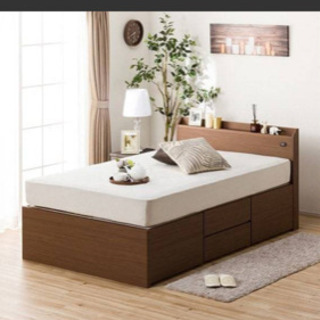 ニトリ セミダブルベッド 美品 ダークブラウン