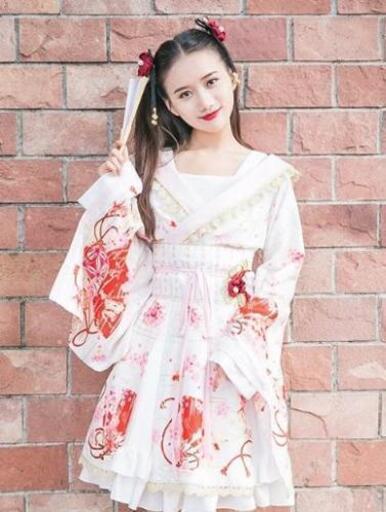 ワンピース コスプレfree size ロリータ 可愛い 花柄 02