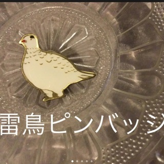 ピンバッジ　雷鳥　長野県鳥　可愛い　ワンポイント