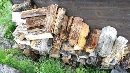 薪 雑木 格安 大量 焚付用端材1袋付き 3年分程 6