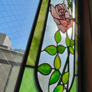 ステンドグラス ピンクローズ