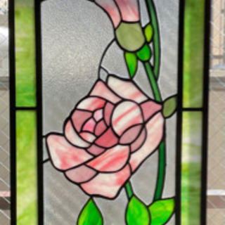 ステンドグラス ピンクローズ
