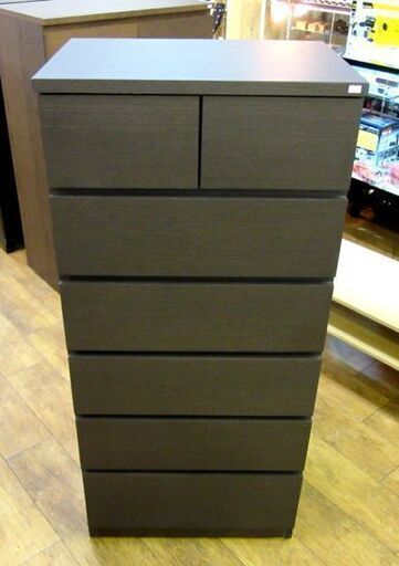 ダークブラウン 6段チェスト　ニトリ ニトリ 6段チェスト 幅59×奥42.5×高130cm ゼノン 60HC ダーク