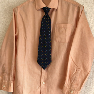 【値下げ！】フォーマルカラーシャツ&ネクタイ　130