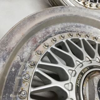 ★希少品★ 15X7J LINEA SPORT リネア スポーツ 4H 5H -114.3 2ピースホイール made in ジャパン メッシュ 4本   ～横浜市旭区 ズーラシア近く～
