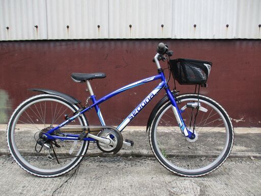 24インチ 子供自転車　ジュニアマウンテン　SEDONA　ブルー　6段　B280