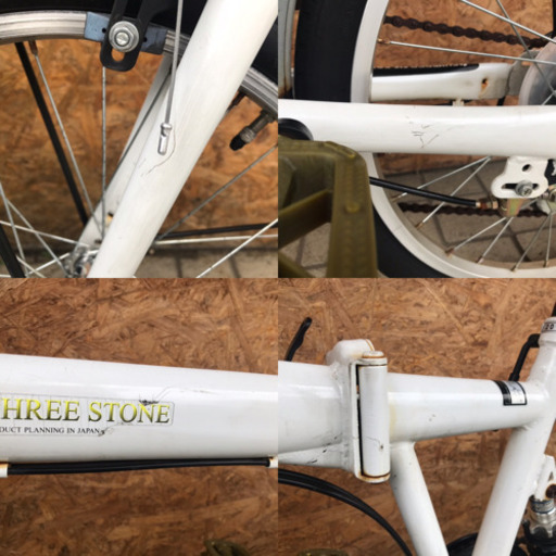 THREE STONE 20インチ6段ギア・リアサスペンション付き折り畳み自転車