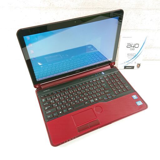 【取置】高速起動  富士通  AH77/E ノートPC 新品 SSD 240GB Core i7-2670QM 2.20GHz-3.10GHz 15.6インチ メモリ8GB パソコン