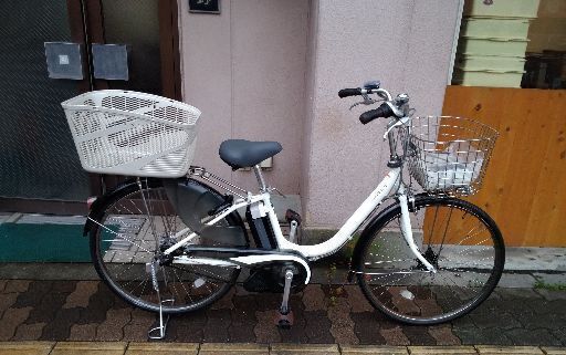[YAMAHA]PAS Natura 26吋電動アシスト自転車 (新品)バッテリー8.9Ah+充電器+スペアキー3本付き(ホワイト)