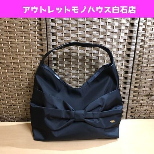 ブルーレーベルクレストブリッジ リボントートバック ブラック レディース バッグ BLUE LABEL CRESTBRIDGE ☆ PayPay(ペイペイ)決済可能 ☆ 札幌市 白石区 東札幌 ☆ アウトレットモノハウス
