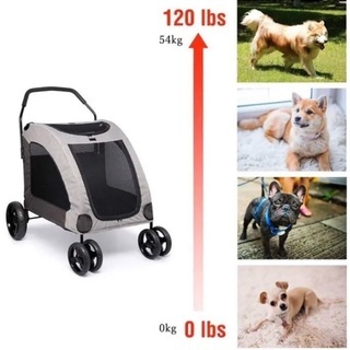 Amazon.co.jp: MEGANEKO ペットカート 大型犬用カート折りたたみ