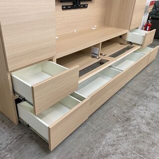 デザインに現れる使いやすさ！【愛品館 江戸川店】パモウナ　壁面収納TVボード　壁面収納　壁面ボード　ID:157-007751-007　配送可＆代引き配送可