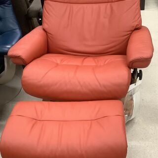 EKORNES/エコーネス ストレスレスチェア オットマンセット オレンジ【ユーズドユーズ名古屋天白店】 J799