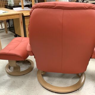 EKORNES/エコーネス ストレスレスチェア オットマンセット オレンジ【ユーズドユーズ名古屋天白店】 J799