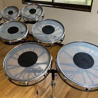 REMO　ロートタム　7点セット　6/8/10/12/14/16/18　PERALスタンド付き　福岡県飯塚市　直接取引限定