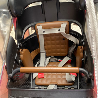 幼児３人乗り自転車　デリシアデュオ　前レインカバー付