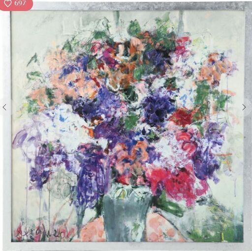 （値下げ）Francfranc SANDY WELCH アートボード フローラ パープル