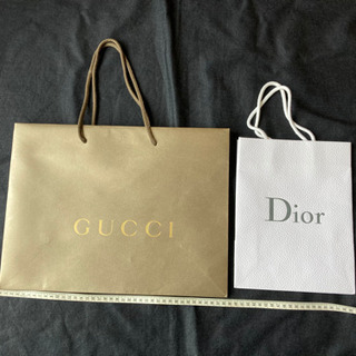 グッチディオール紙袋2枚セット☆Gucci☆Diorショップ袋