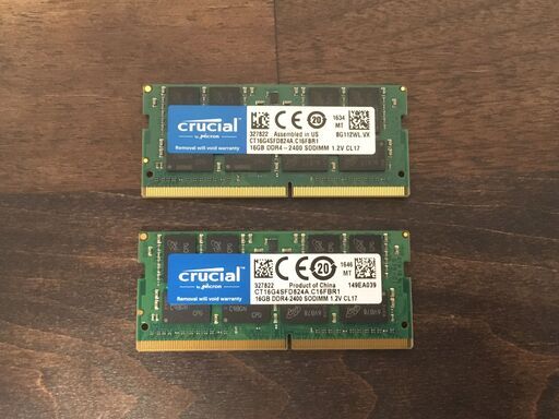 PC4-19200(DDR4-2400) 16GB 2枚セット(32G)