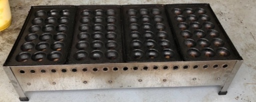 ガスたこ焼き器 銅板4丁セット ガス式 たこ焼き器 4連 ×28プロパン(